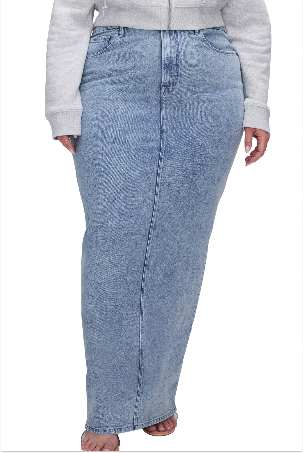 Good American Denim Maxi Skirt