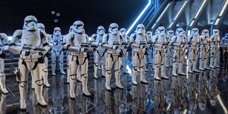 Stormtroopers in the hanger bay star wars rise of the resistance