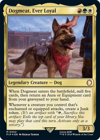 Magic: The Gathering Fallout card: Dogmeat premium
