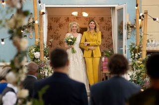 Grace (Anne-Marie Duff) and Eva (Sharon Horgan) at Grace's wedding