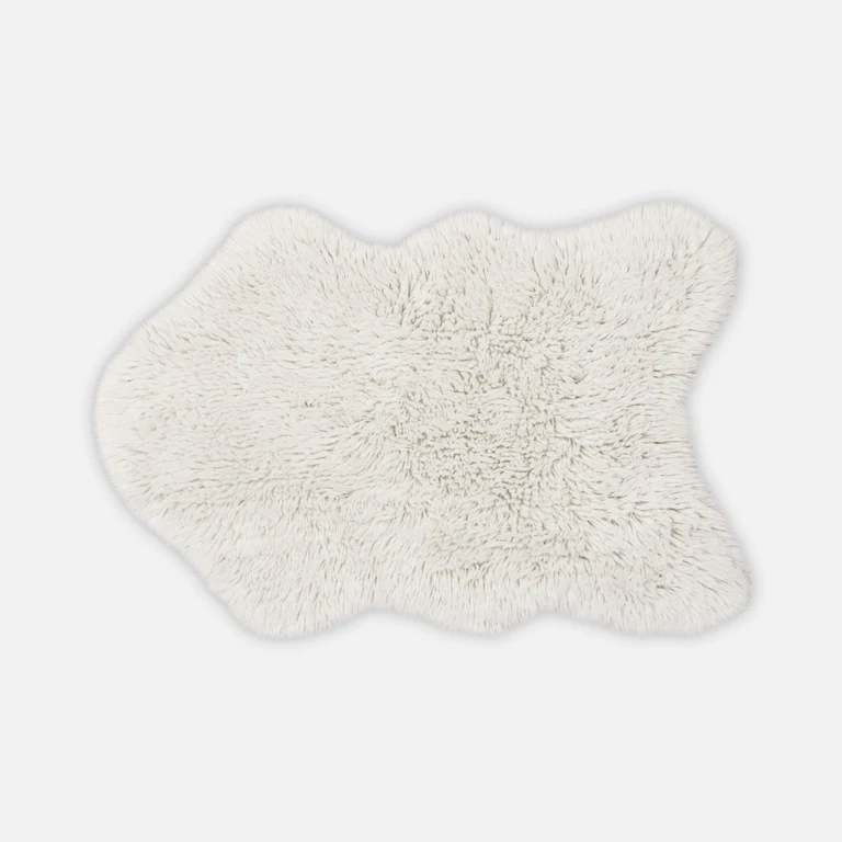 Abstract shaped fuzz rug