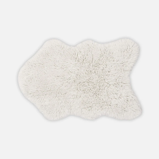 Abstract shaped fuzz rug