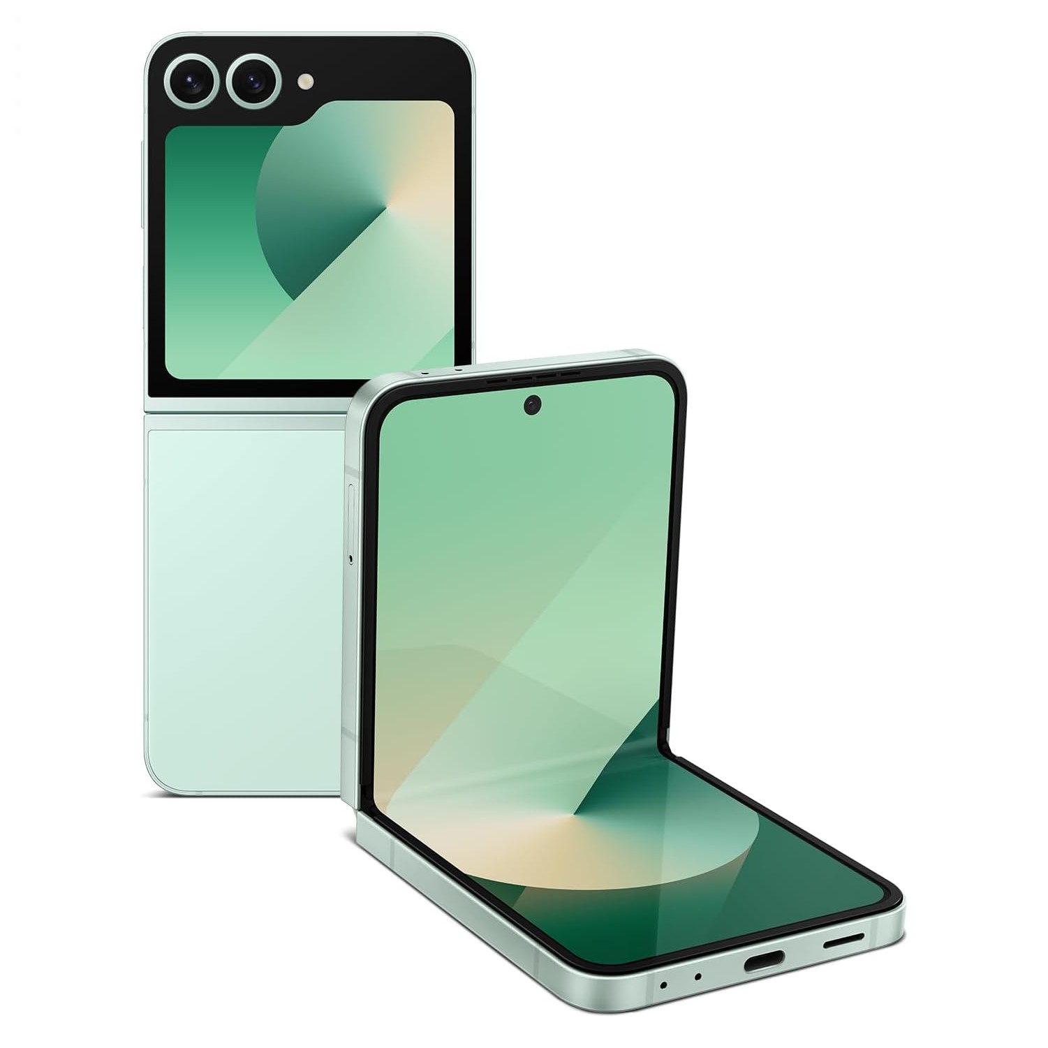 Render of the mint Samsung Galaxy Z Flip 6