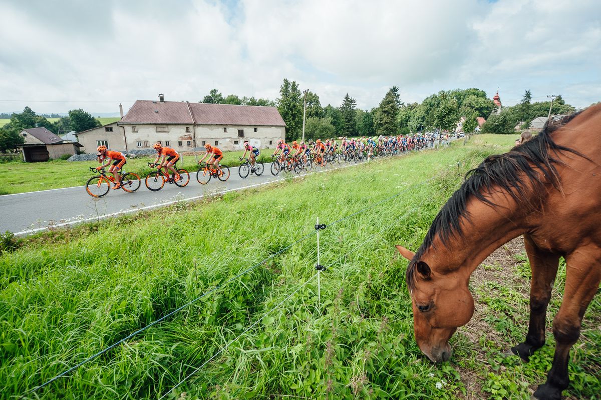 CCC Sprandi Polkowice lead the peloton