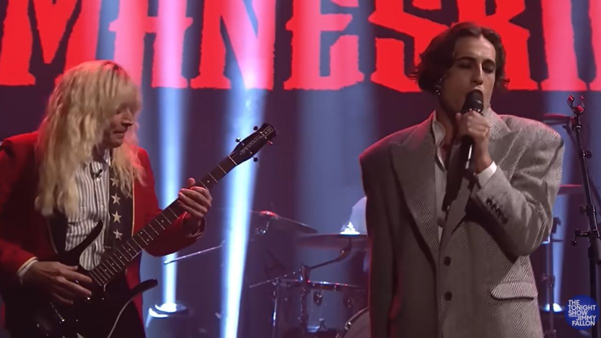 Måneskin recruit Jimmy Fallon to play bass for Tonight Show performance