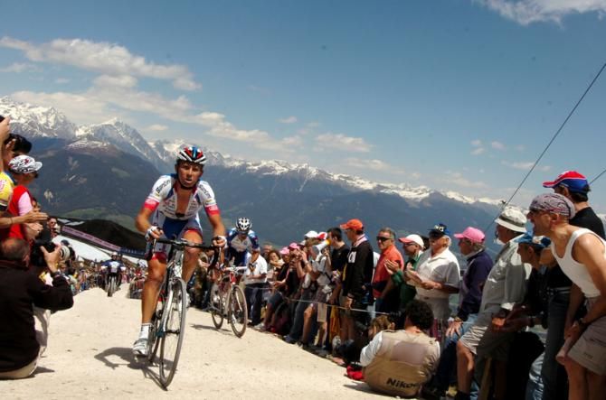 Cameron Wurf (Androni Giocattoli) on the Stage 16 time trial at the 2010 Giro d'Italia