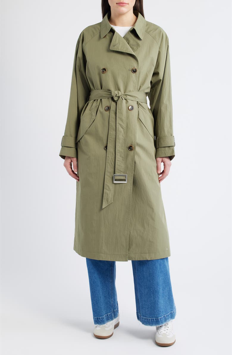 Long Double Breasted Trench Coat