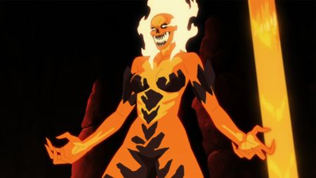 The villainous Volcanica in Invincible season 4 episode 4