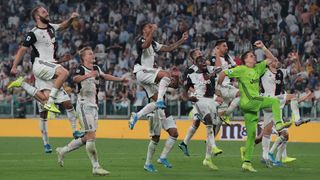 Juventus players celebrating