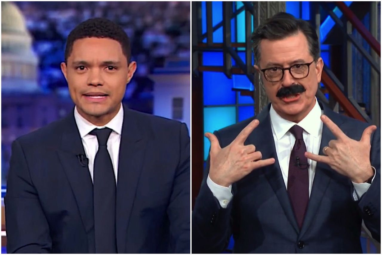 Trevor Noah and Stephen Colbert talk about the polar vortex