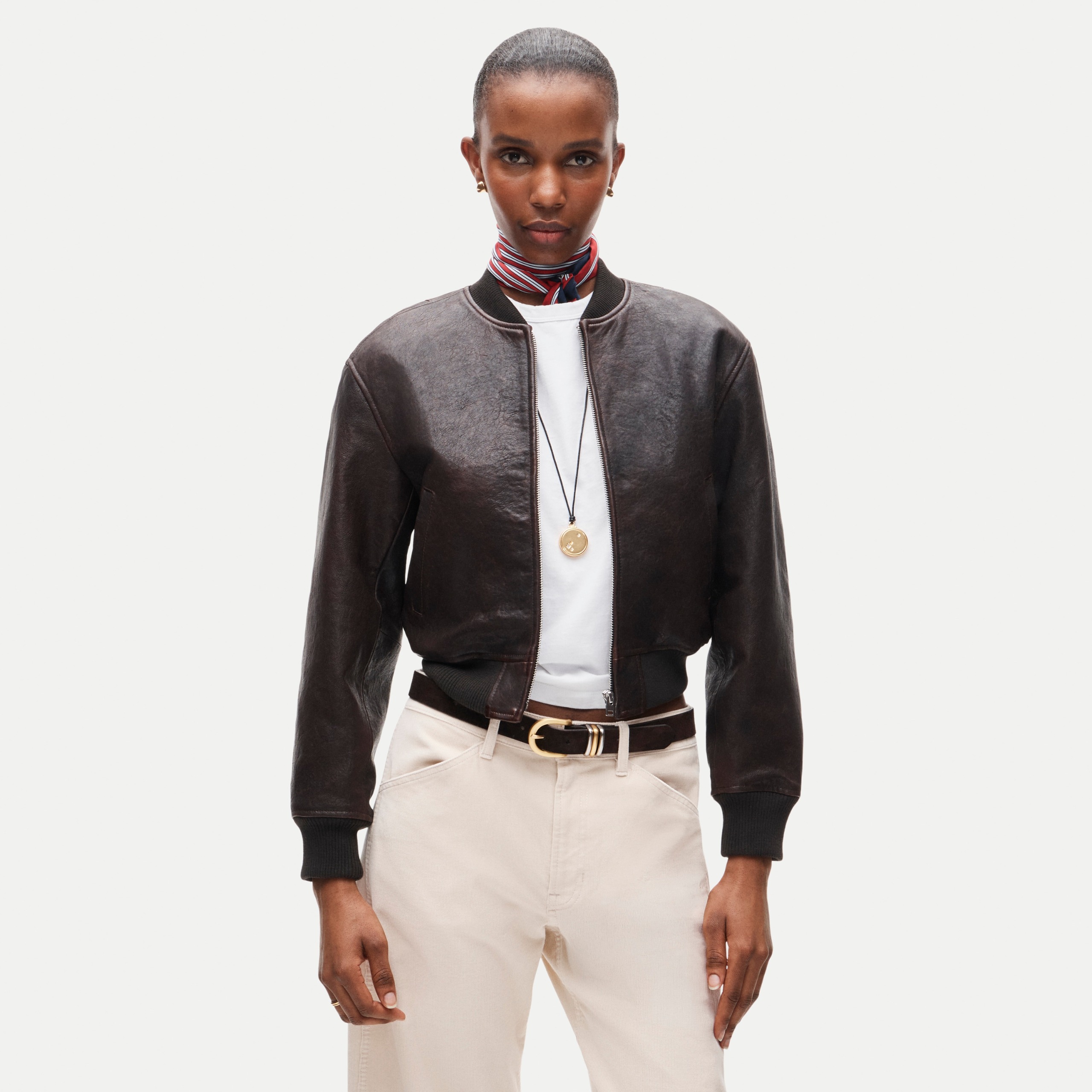 Collection Leather Bomber Jacket
