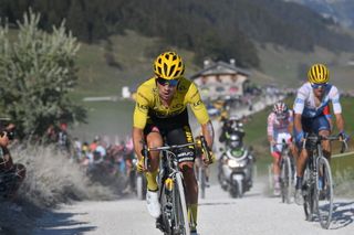 Primoz Roglic of Team Jumbo Visma in action during the stage 18 of the 107th edition of the Tour de France cycling race from Meribel to LaRochesurForon 175 km in France Thursday 17 September 2020 This years Tour de France was postponed due to the worldwide Covid19 pandemic The 2020 race starts in Nice on Saturday 29 August and ends on 20 September BELGA PHOTO DAVID STOCKMAN Photo by DAVID STOCKMANBELGA MAGAFP via Getty Images