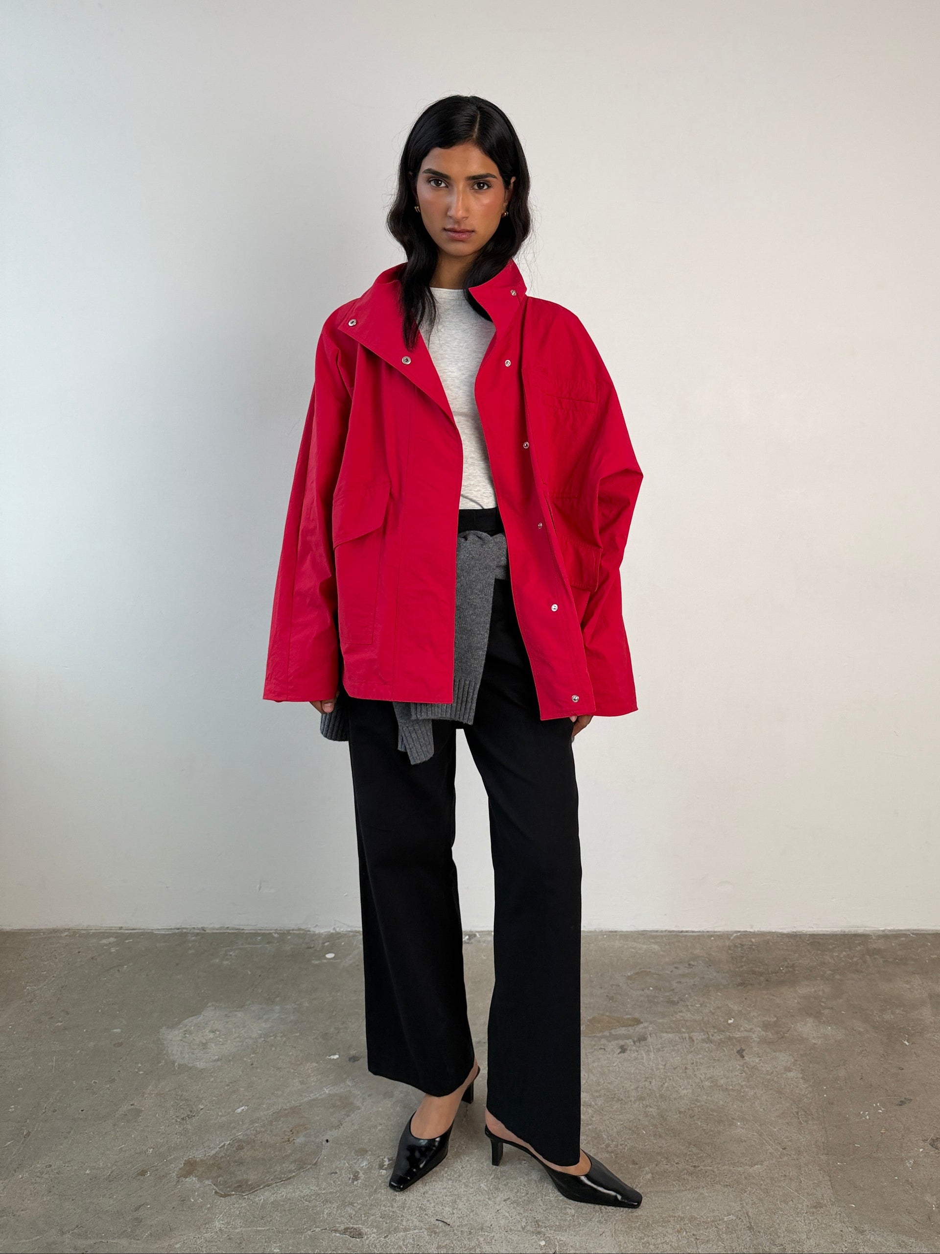 The Arden Coat in Poppy - S-M