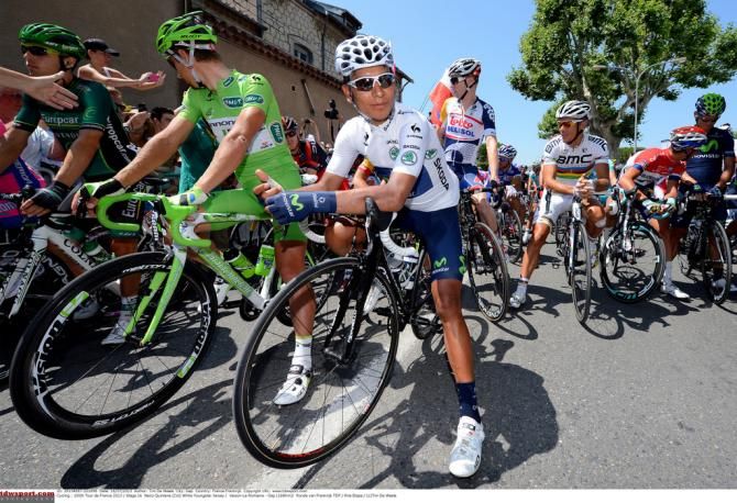 Nairo Quintana (Movistar) and Peter Sagan (Cannondale) before stage 16