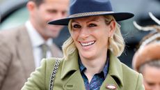 Zara Tindall attends day 3 'St Patrick's Thursday' of the Cheltenham Festival at Cheltenham Racecourse on March 13, 2025