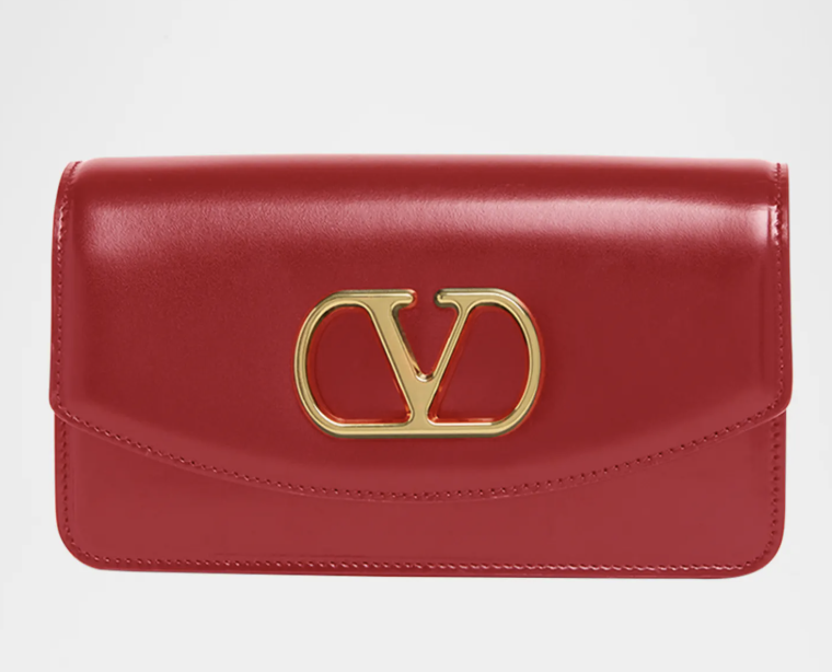 Valentino Garavani, Vain Small Vlogo Leather Clutch Bag