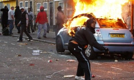 Rioters in London