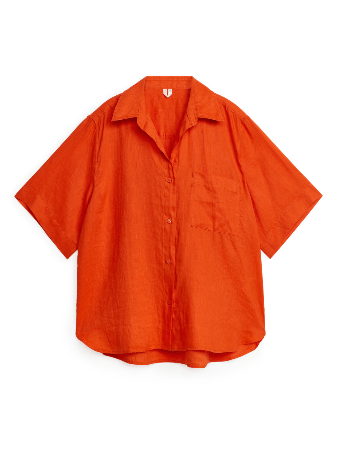 Linen Resort Shirt - Orange - Arket Gb
