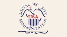 Illustration of the Social Security Administration logo falling apart