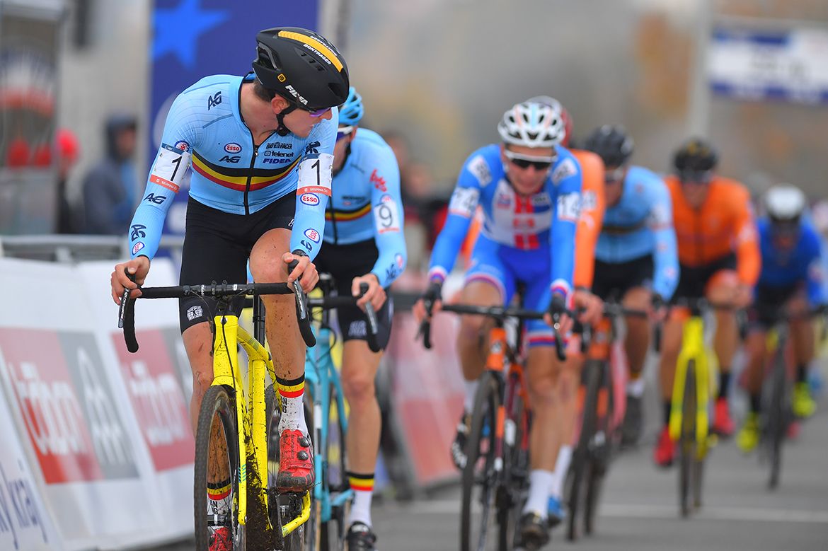 The men's elite race at the European Cyclo-cross Championships