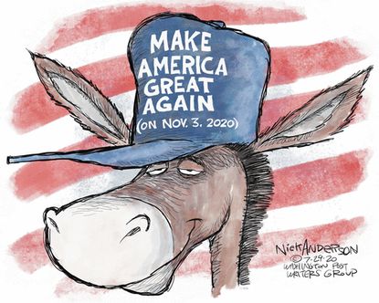 Political Cartoon U.S. Democrats MAGA 2020