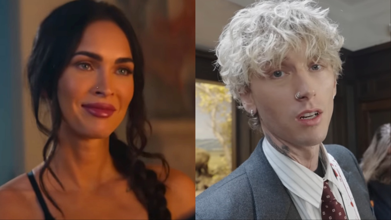 Megan Fox in Expend4bles and MGK in Vampire Diaries music video behind the scenes video