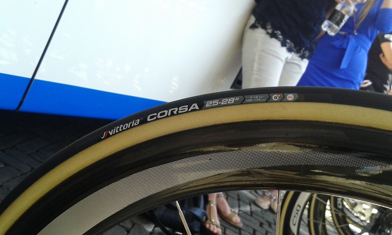 Dumoulin's tyres for the opening two road stages