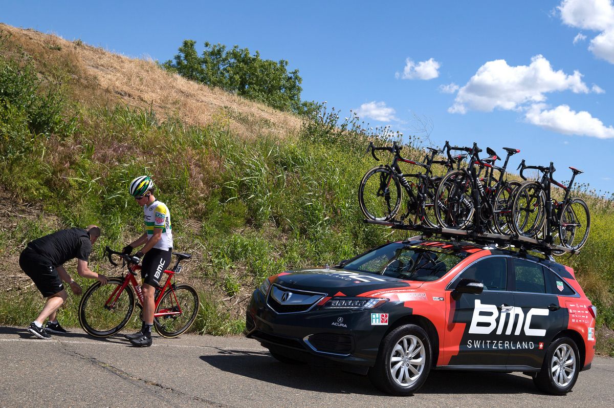 Front wheel change for Miles Scotson (BMC)