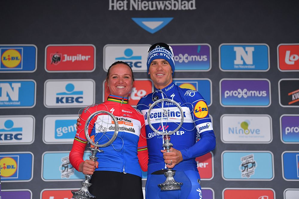 Chantal Blaak (Boels Dolmans) and Zdenek Stybar (Deceuninck-QuickStep) win elite titles at Omloop Het Nieuwsblad