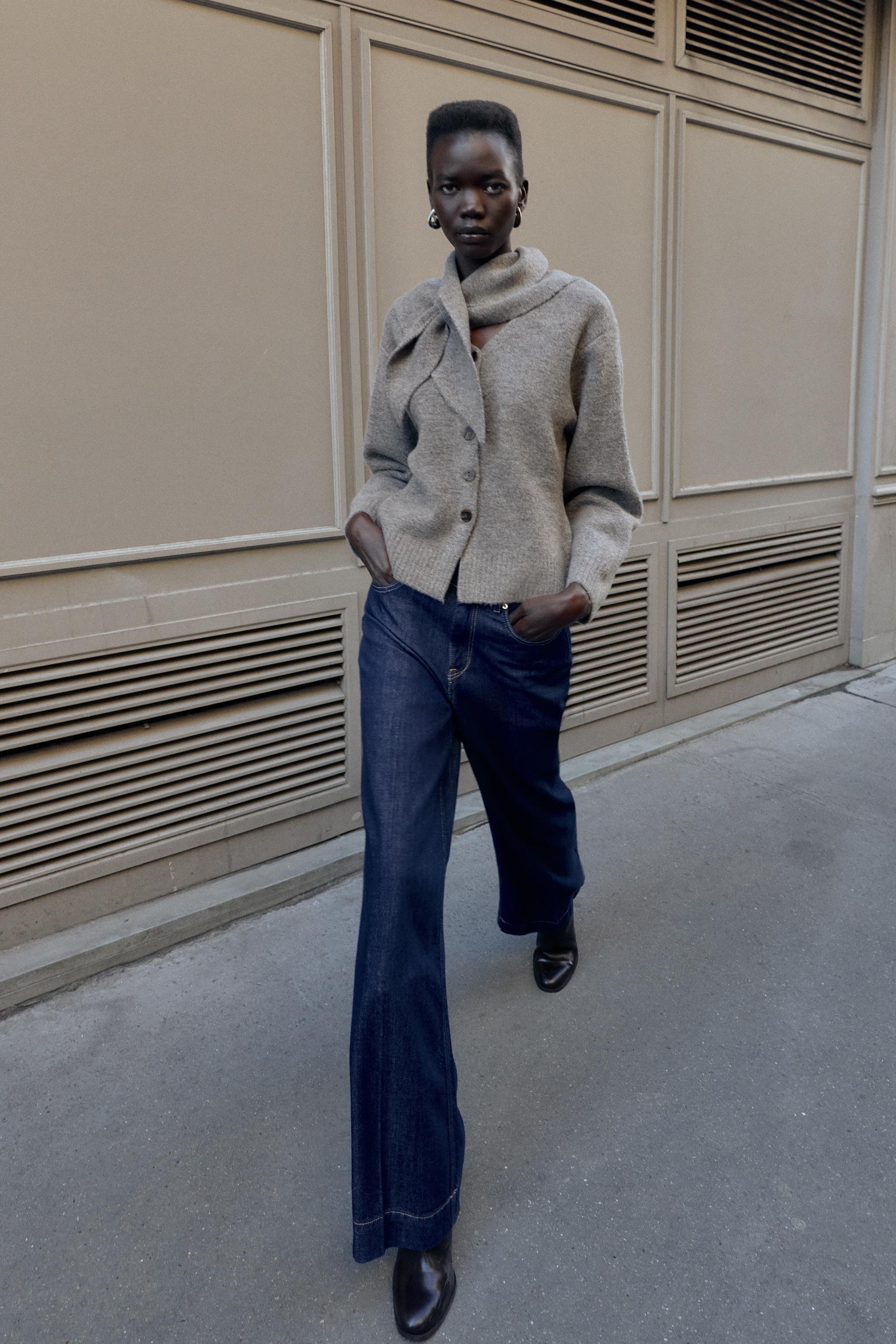 Cardigan With Scarf Detail