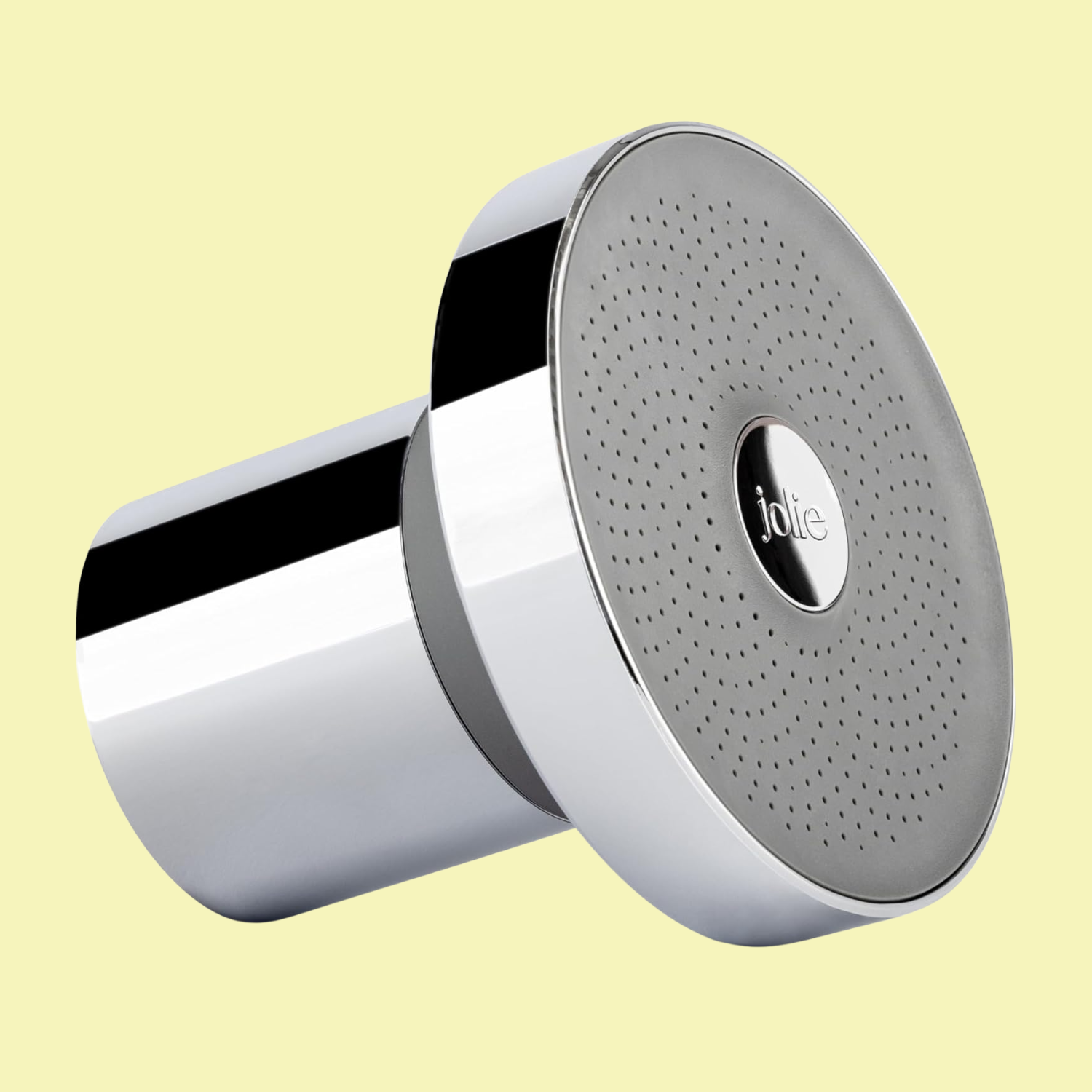 A silver filtered showerhead