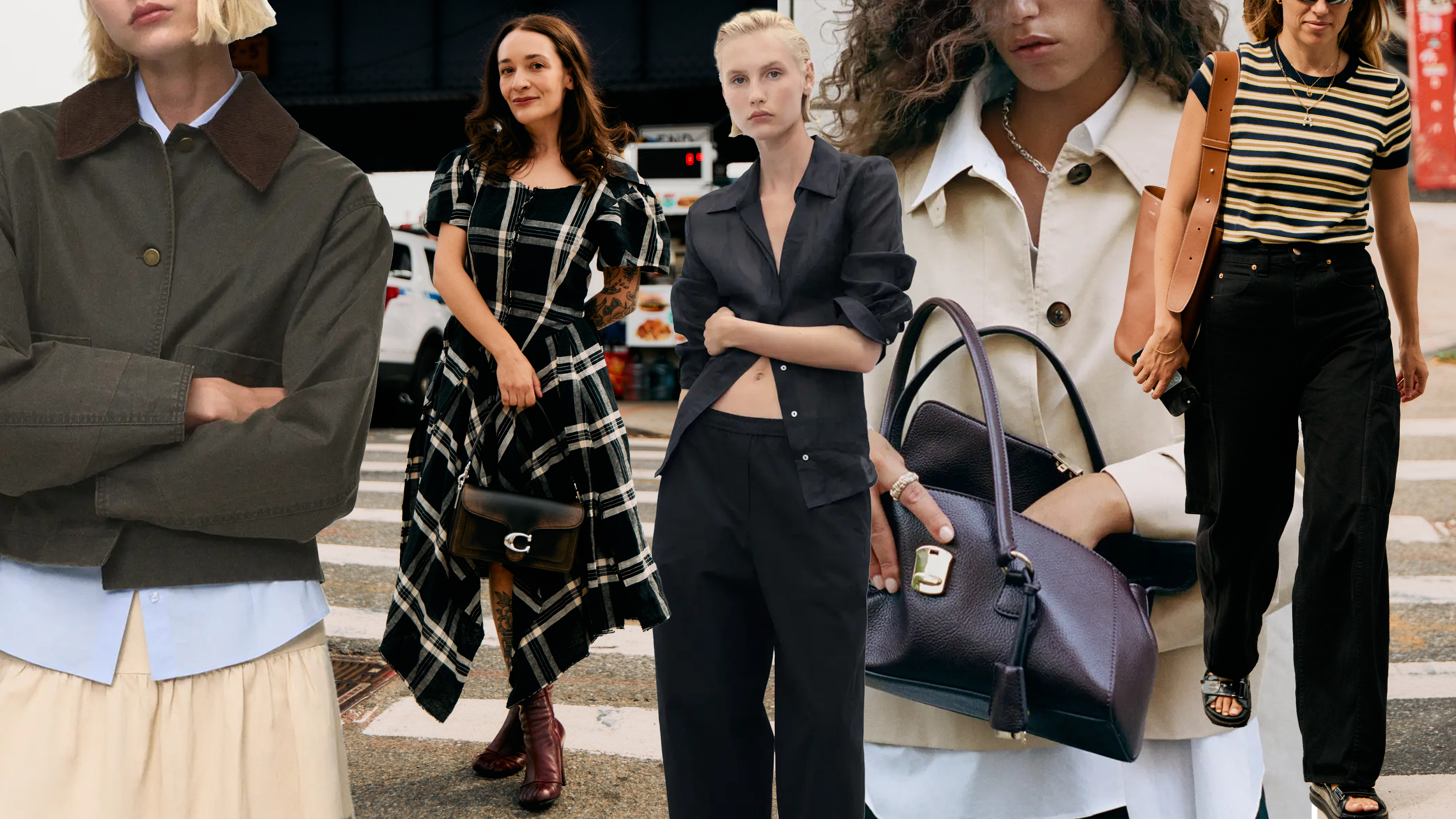 Nordstrom fall outfit collage with street style outfit picks from fashion week.