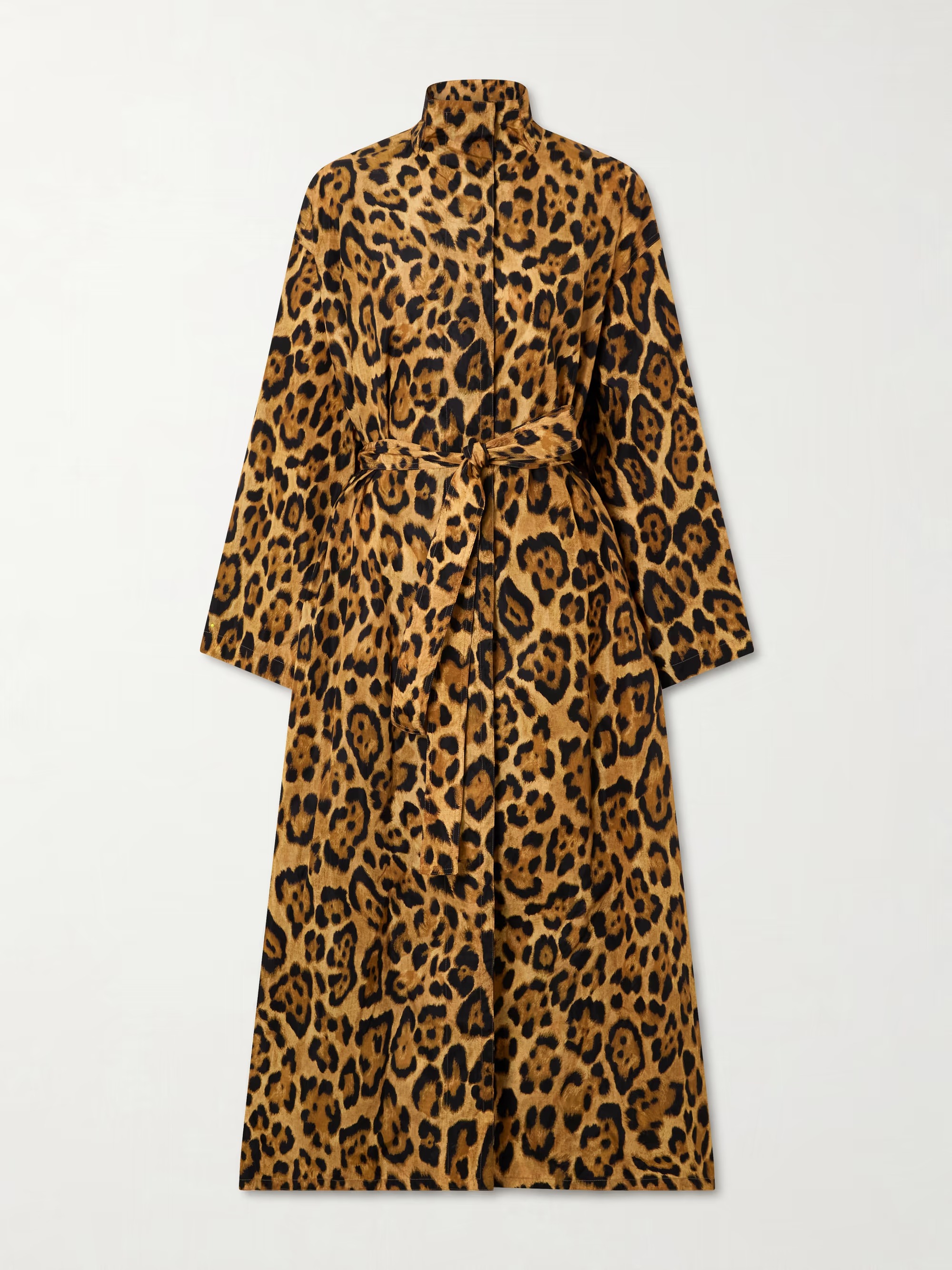 Ala&amp;iuml;a, Belted leopard-print taffeta trench coat