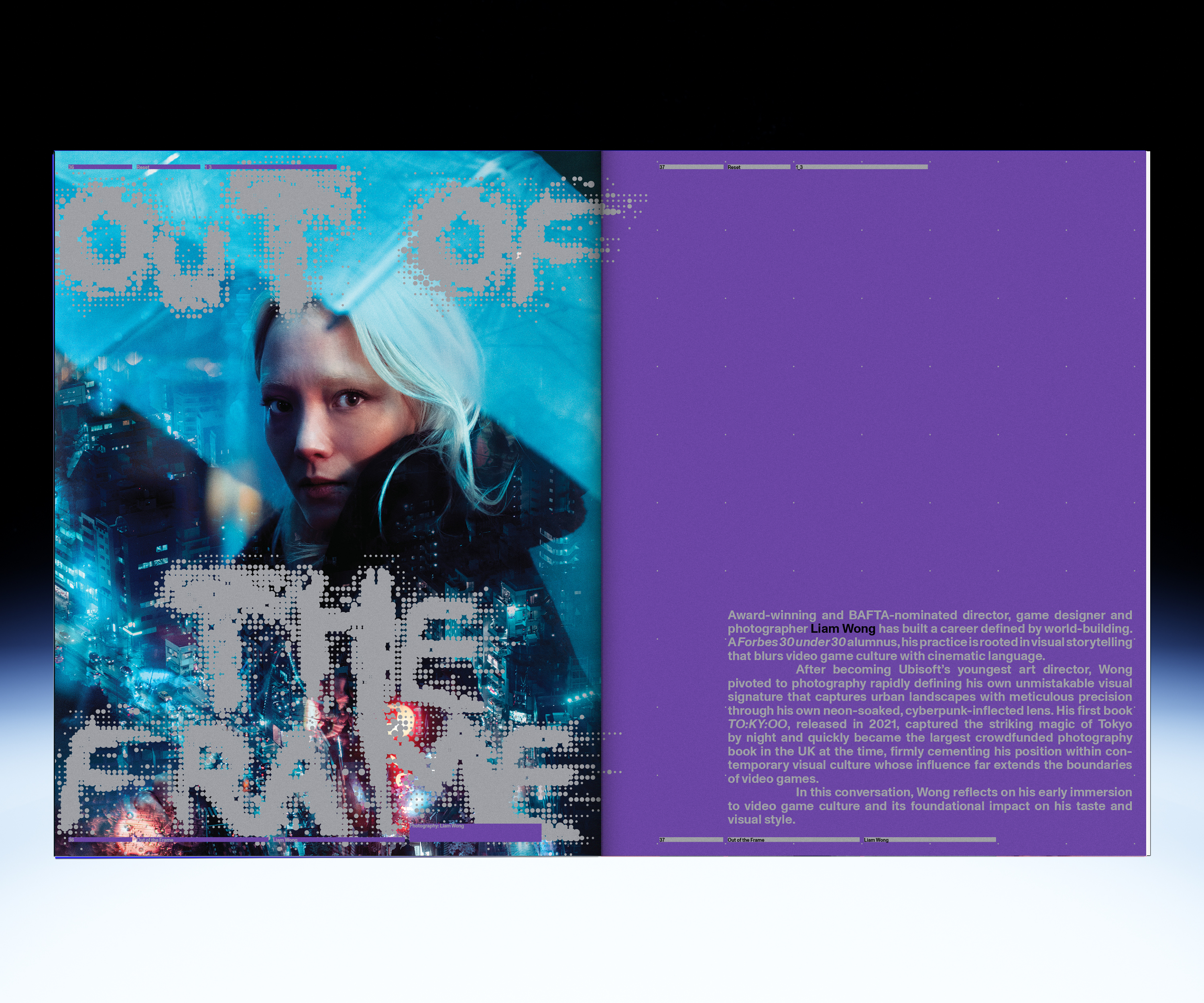 Magazine spreads from games magazine Reset