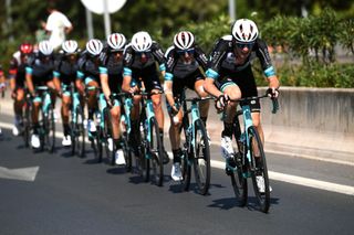 =Team BikeExchange during the Vuelta a España 2021