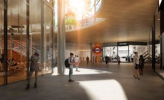 A concept photo of a new and enlarged Bakerloo Line ticket hall