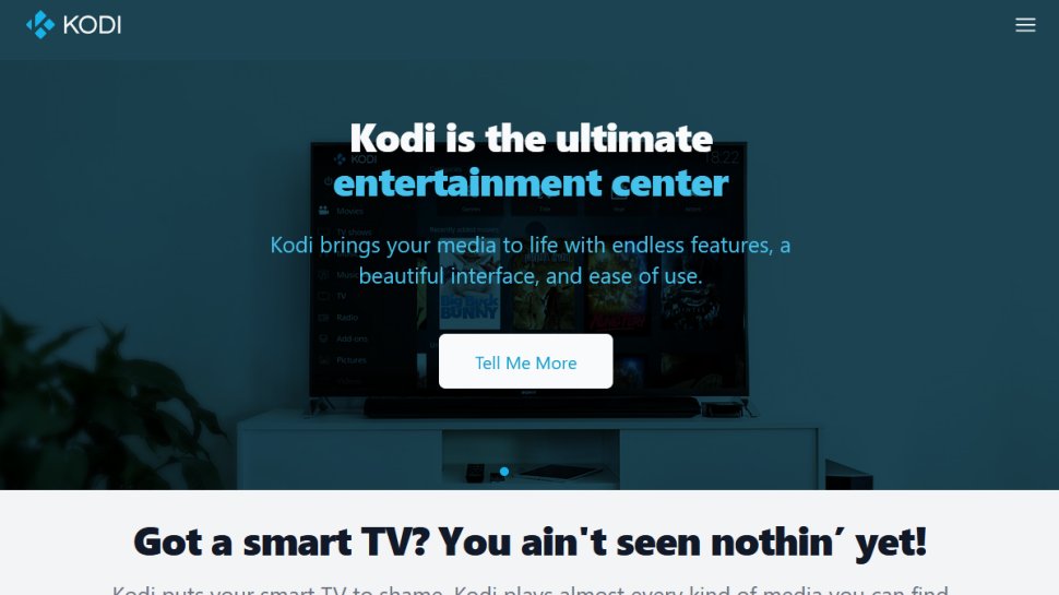Kodi website screenshot (January 2026).