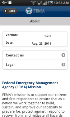 FEMA Android app