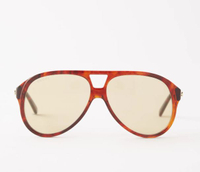GUCCI EYEWEAR Aviator tortoiseshell-acetate sunglasses, was £270 now £189 | Matches&nbsp;