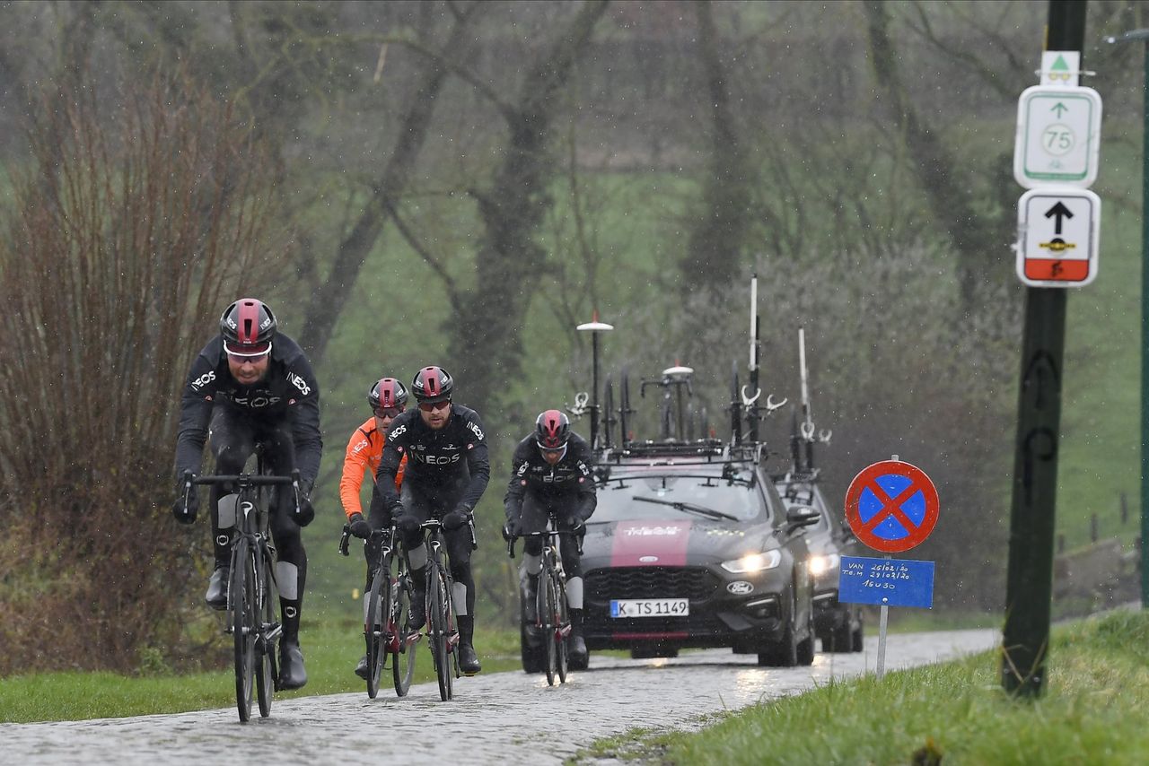 Omloop Het Nieuwsblad 2020 Flanders Classics 75th Edition Training 27022020 Luke Rowe GBR Team Ineos photo Nico VereeckenPNBettiniPhoto2020