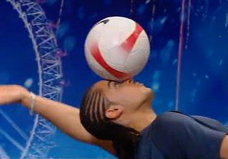 However Jeremy Lynch's impressive 'freestyle football' won him a place in the semi-finals