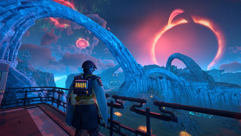 A shot of a planet with an eclipse in The Outer Worlds 2