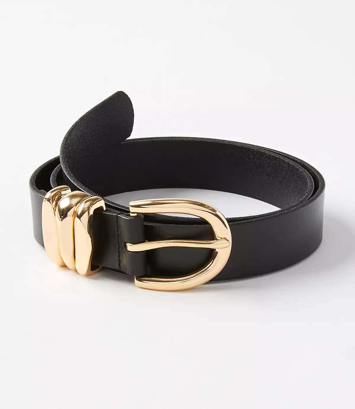 loft, Molded Buckle Leather Belt