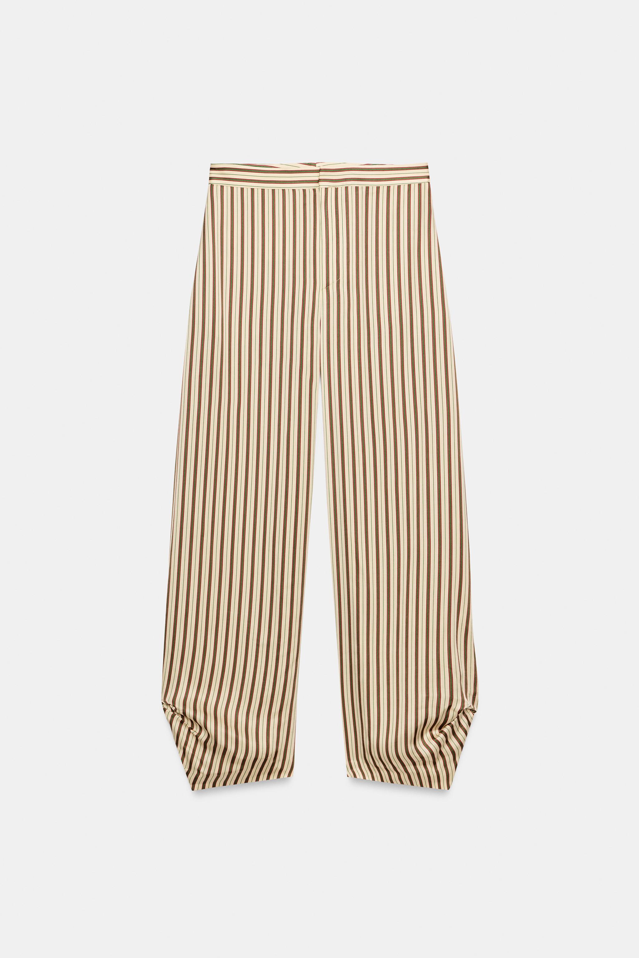 Zw Collection Striped Balloon Trousers