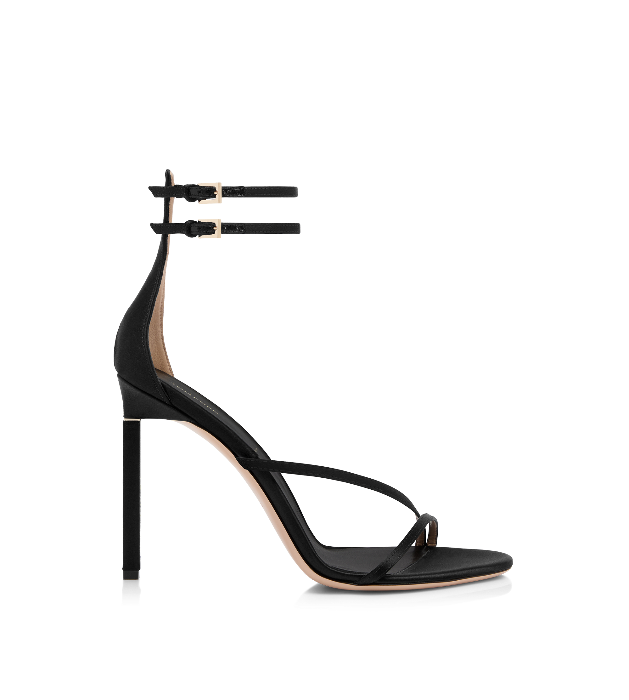 Satin T Ankle Strap Sandal