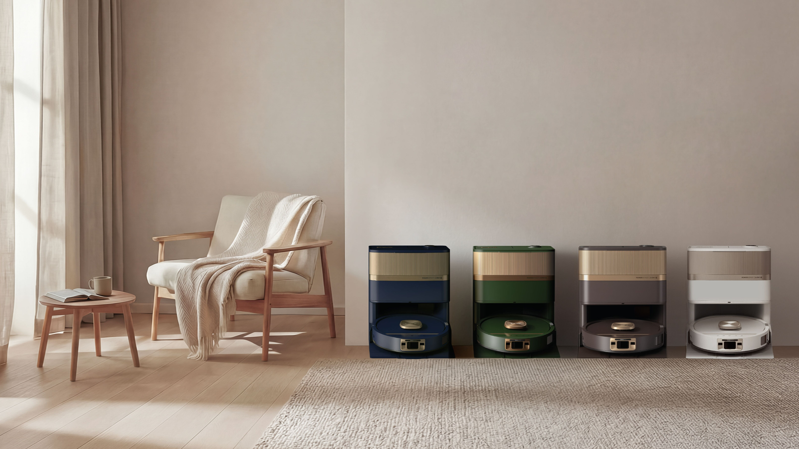 The full suite PowerDetect UV robot vacuum colours