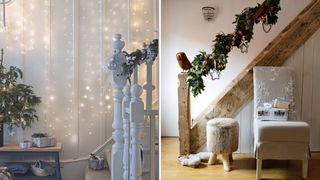 Christmas hallways to show how to declutter and decorate for how to host a Christmas party