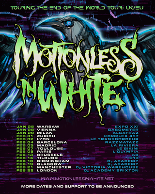 Tour poster for Motionless' new tour