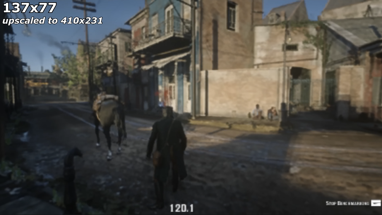 RDR2 upscaled from 77p