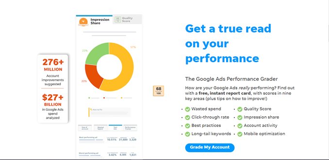 Website screenshot for Wordstream